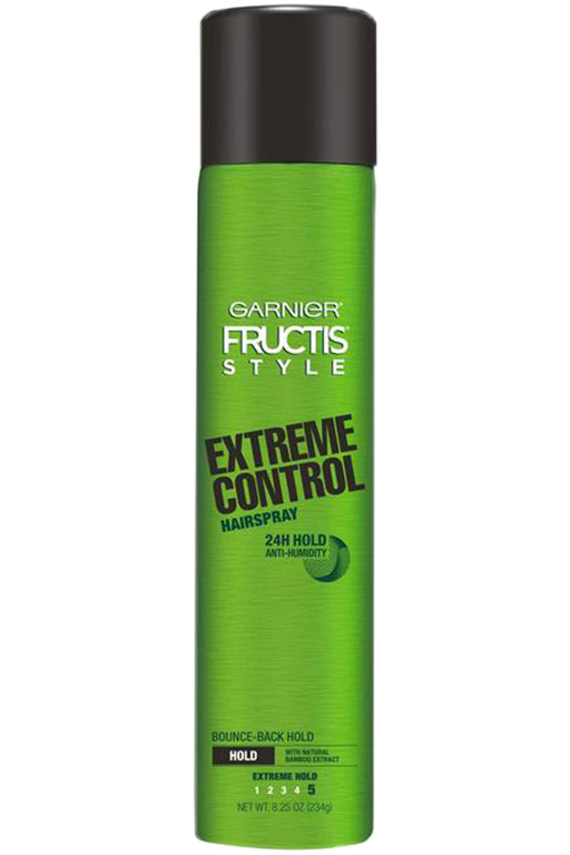 Garnier Fructis Style Extreme Control Hairspray Front Of Bottle